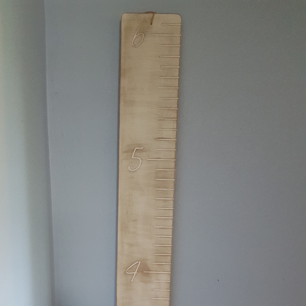 4ft tall wood growth charts.